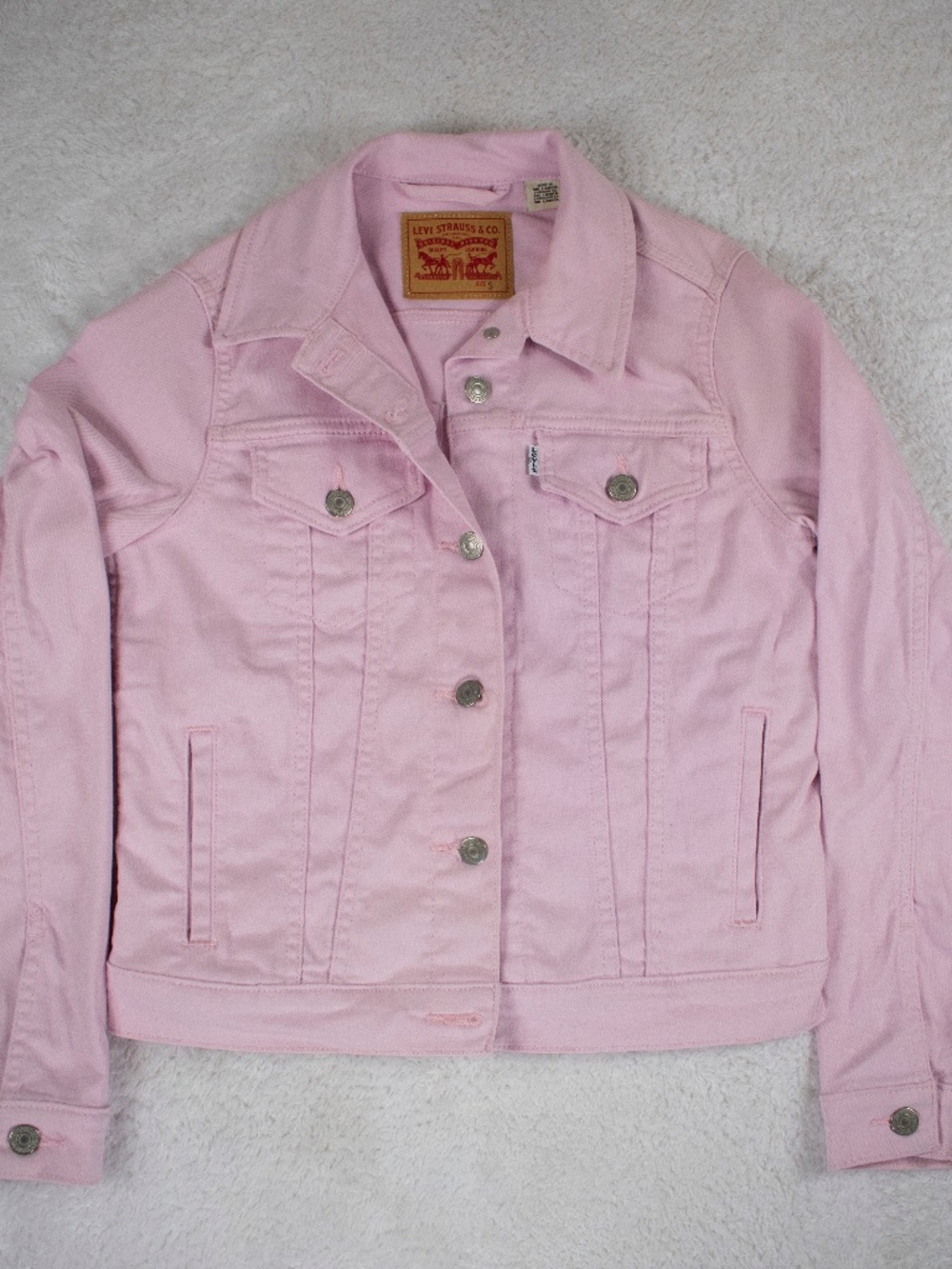 Levi's Original Trucker Jean Jacket Women’s Size Small Pink CW-4817